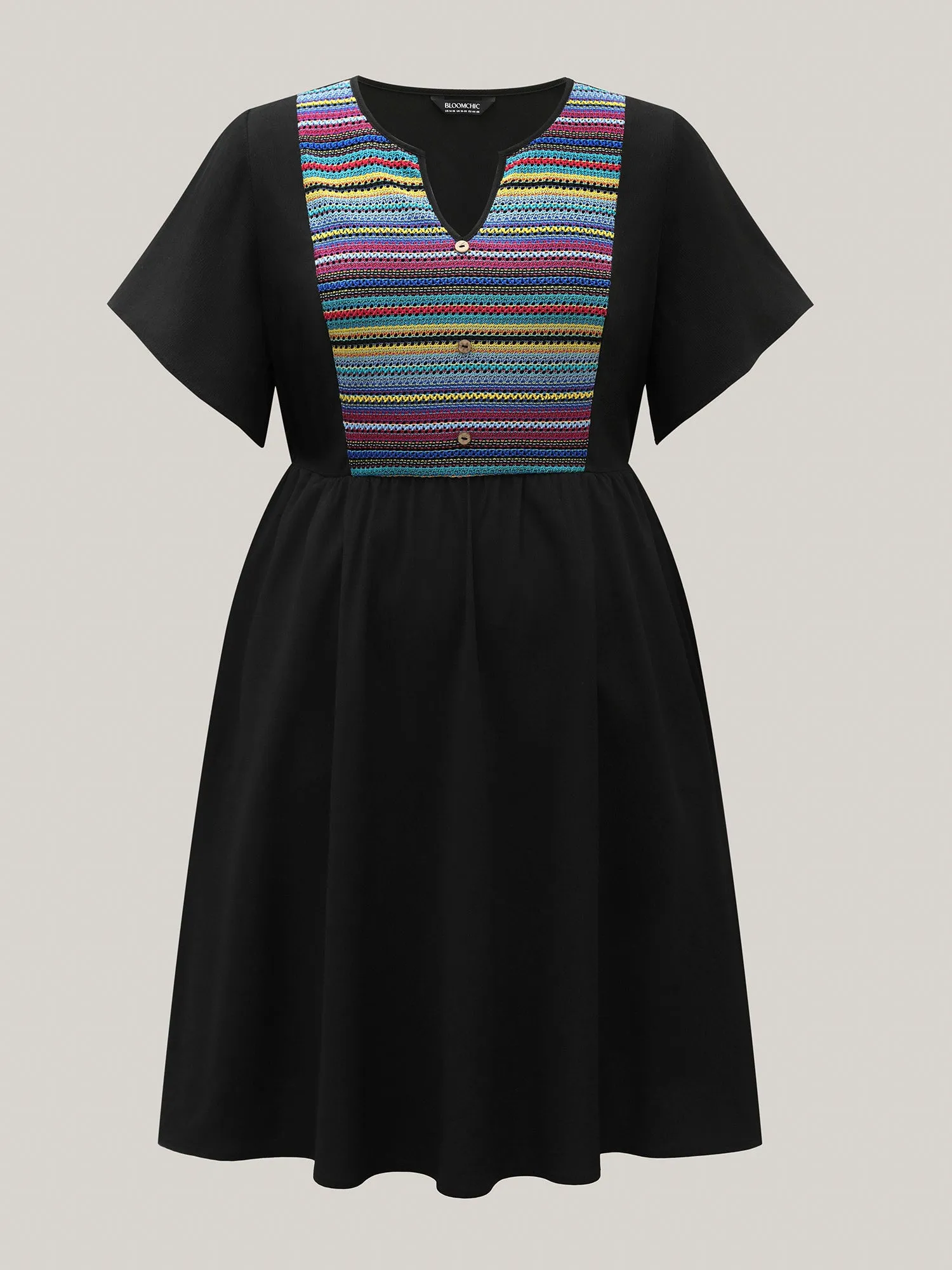 Colorful Stripes Textured Pockets Midi Dress sold by Bloomchic product image thumbnail 5