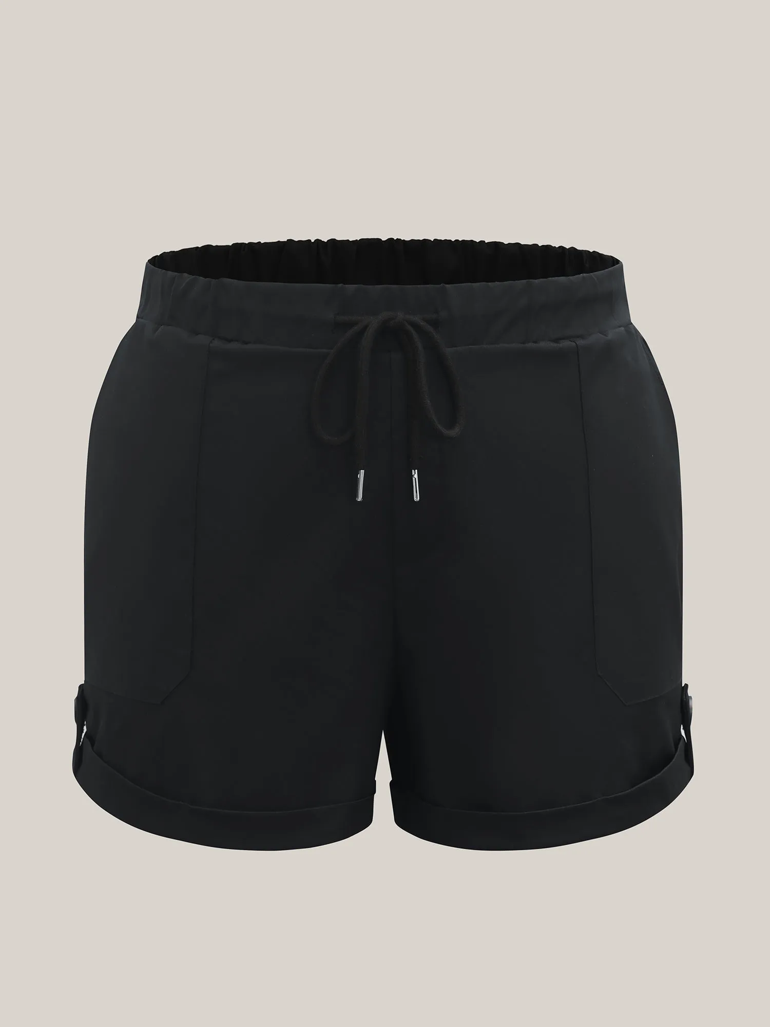 Rolled Hem Straight-Leg Drawstring Shorts sold by Bloomchic product image thumbnail 5