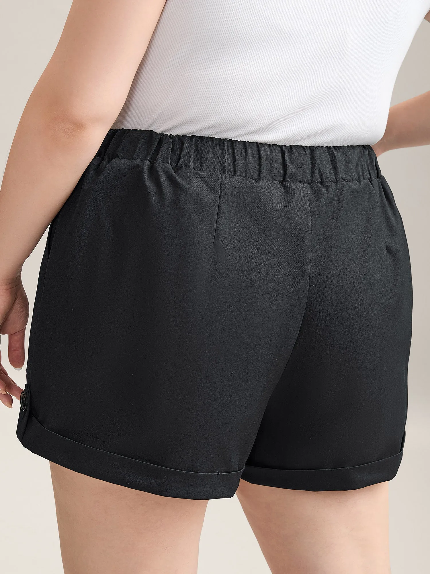 Rolled Hem Straight-Leg Drawstring Shorts sold by Bloomchic product image thumbnail 4