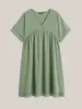 Pure Cotton Lace Trim Sleeve Midi Dress sold by Bloomchic