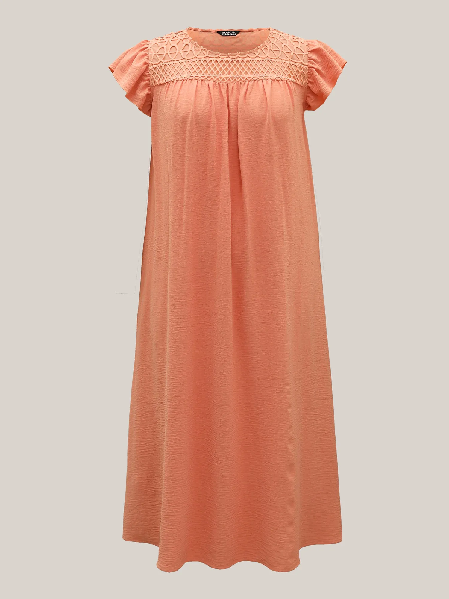 Textured Cut-Out Neck Pockets Maxi Dress sold by Bloomchic product image thumbnail 5
