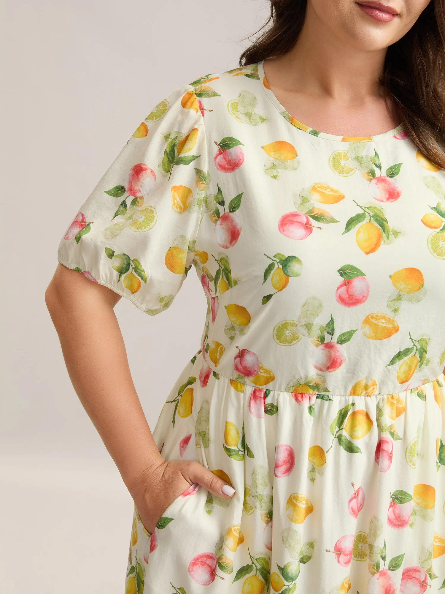 Fruity Fun Print Cut-Out Midi Dress sold by Bloomchic product image thumbnail 2