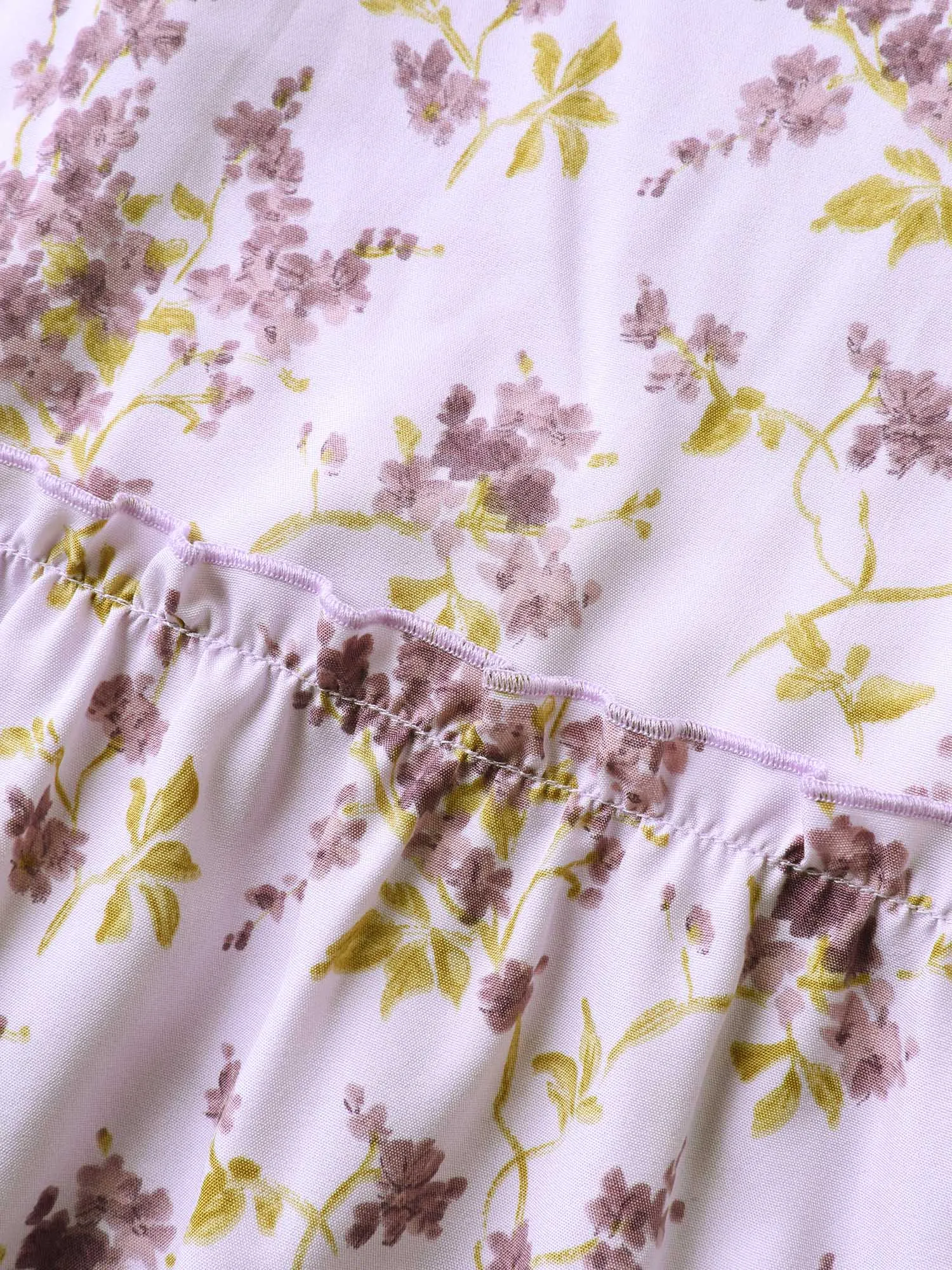 Ditsy Floral Print Pleated Tiered Maxi Dress sold by Bloomchic product image thumbnail 5