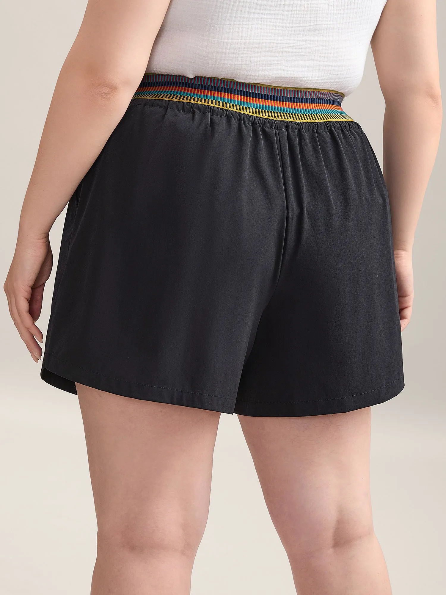 Colorful Thread Waist Wide-Leg Shorts sold by Bloomchic product image thumbnail 4