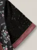 Mixed Print Sheer Raglan Sleeve Top sold by Bloomchic