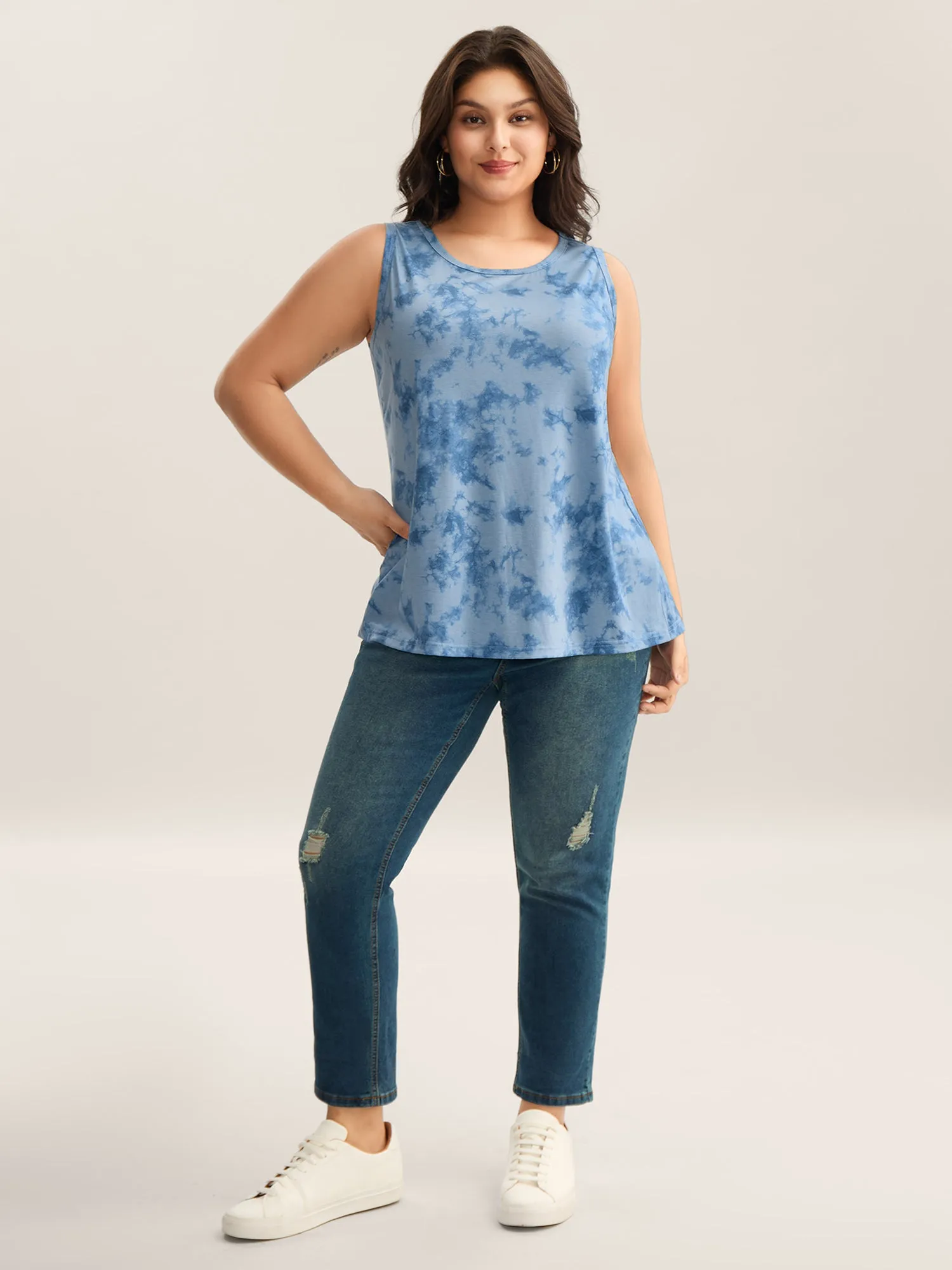 Color Fusion Round Neck Tank Top sold by Bloomchic product image thumbnail 3