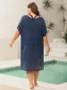 Side Slit Cut-Out Swim Cover-Up sold by Bloomchic