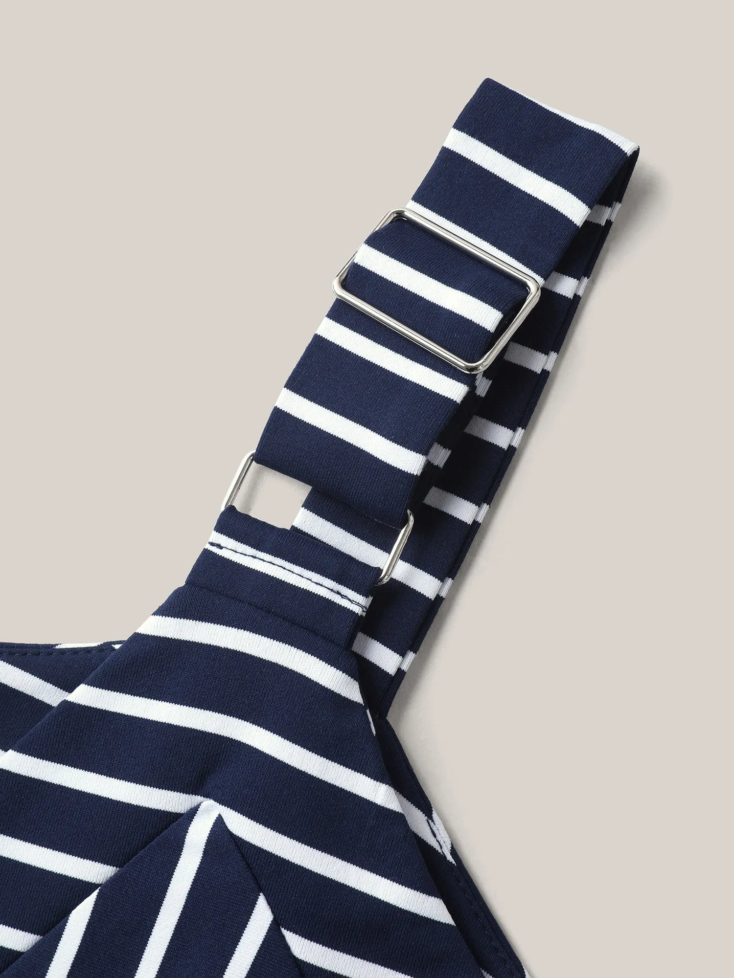 Stretchy Striped Print Wide-Leg Jumpsuit sold by Bloomchic product image thumbnail 5