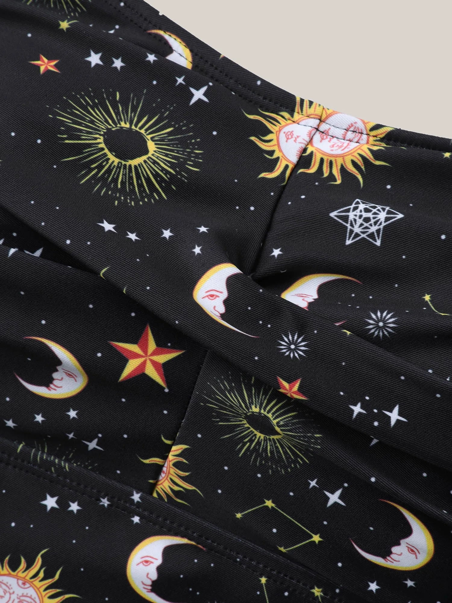 Celestial Print Ruched One-Piece Swimsuit sold by Bloomchic product image thumbnail 5