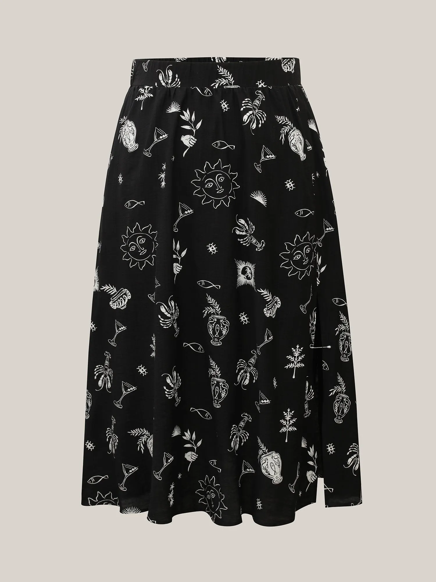 Sunny Dance Printed Slit Maxi Skirt sold by Bloomchic product image thumbnail 5