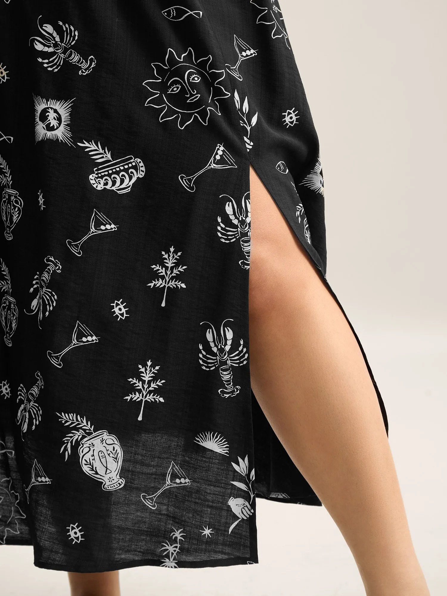 Sunny Dance Printed Slit Maxi Skirt sold by Bloomchic product image thumbnail 2