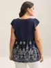 Floral Boho Print Ruffled Plain Blouse sold by Bloomchic