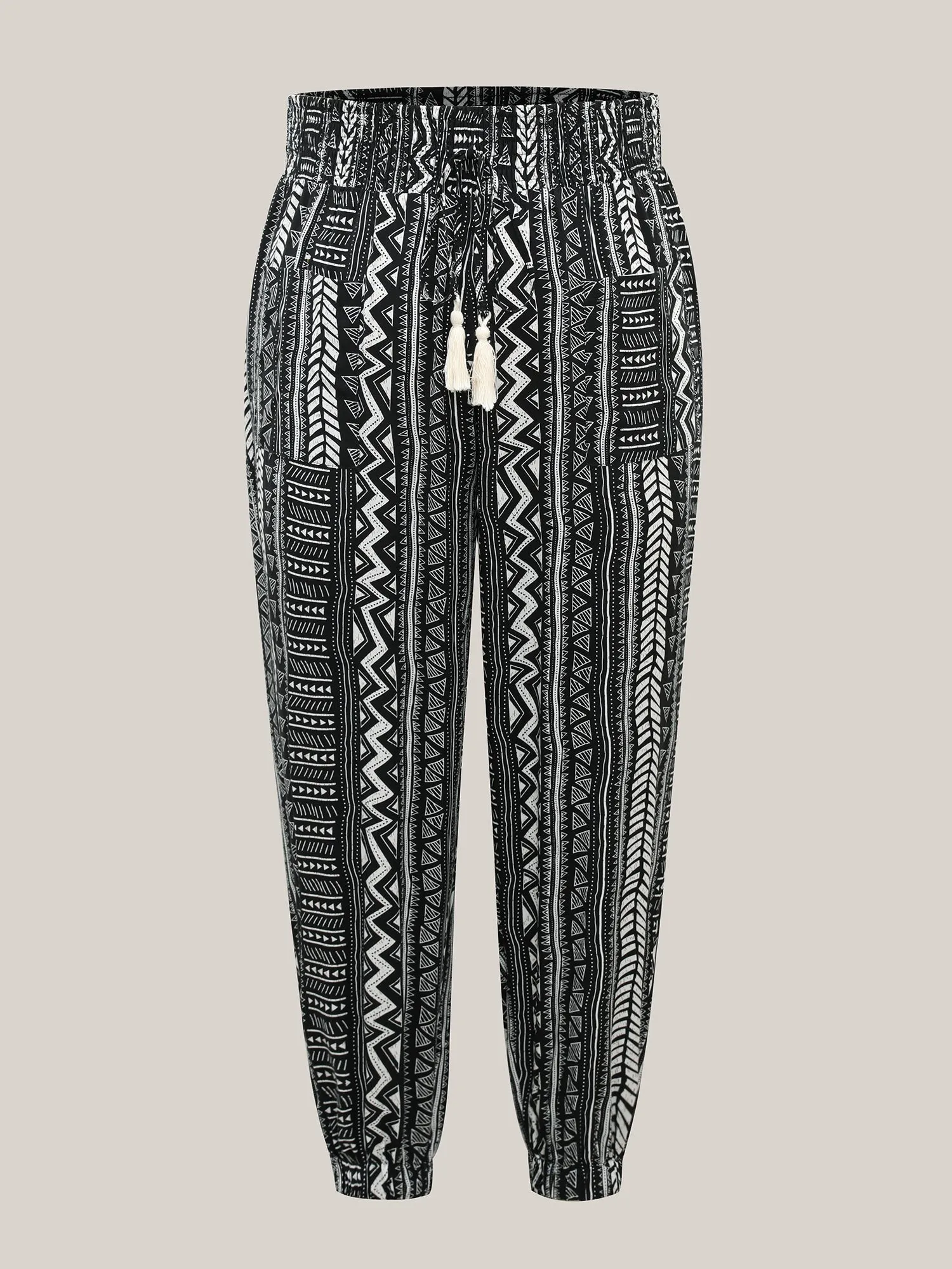 Boho Stripes Tassels Jogger Pants sold by Bloomchic product image thumbnail 5