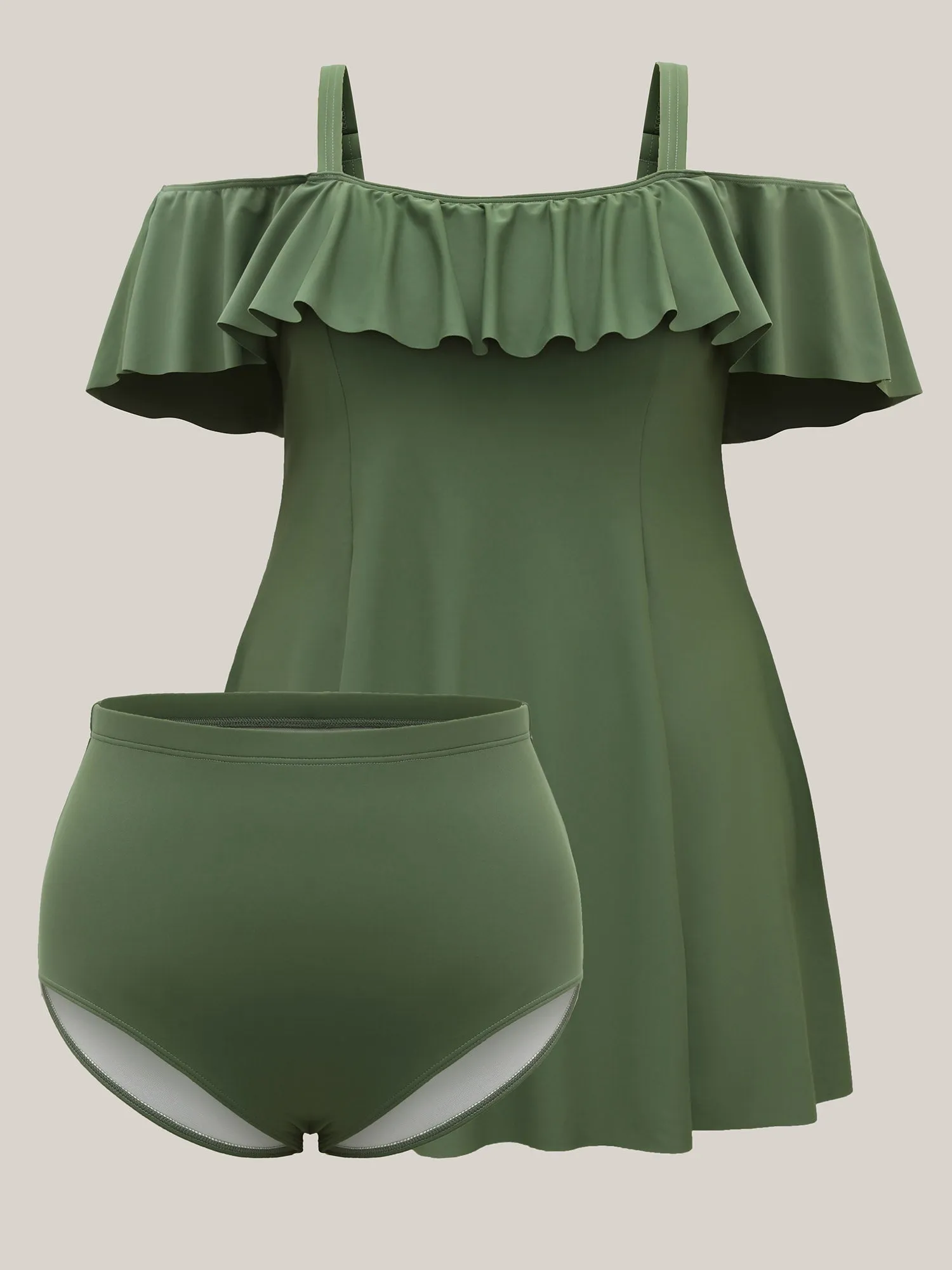 Ruffled Non-Removable Cups Swim Dress sold by Bloomchic product image thumbnail 5