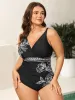 Floral Pattern Ruched One-Piece Swimsuit sold by Bloomchic