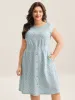 Textured Dot Print Button Detail Midi Dress sold by Bloomchic