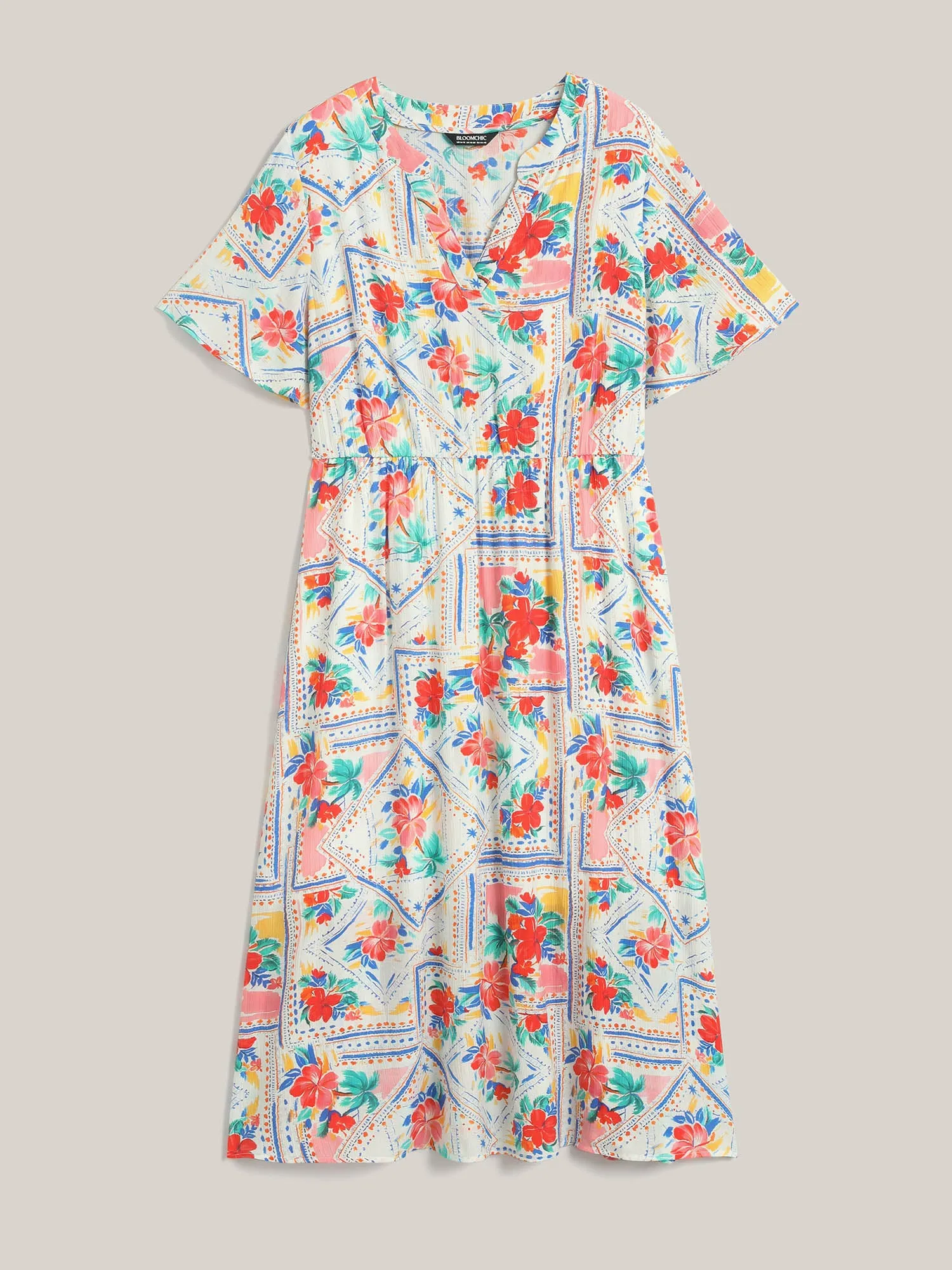 Floral Collage Print Pockets Midi Dress sold by Bloomchic product image thumbnail 5
