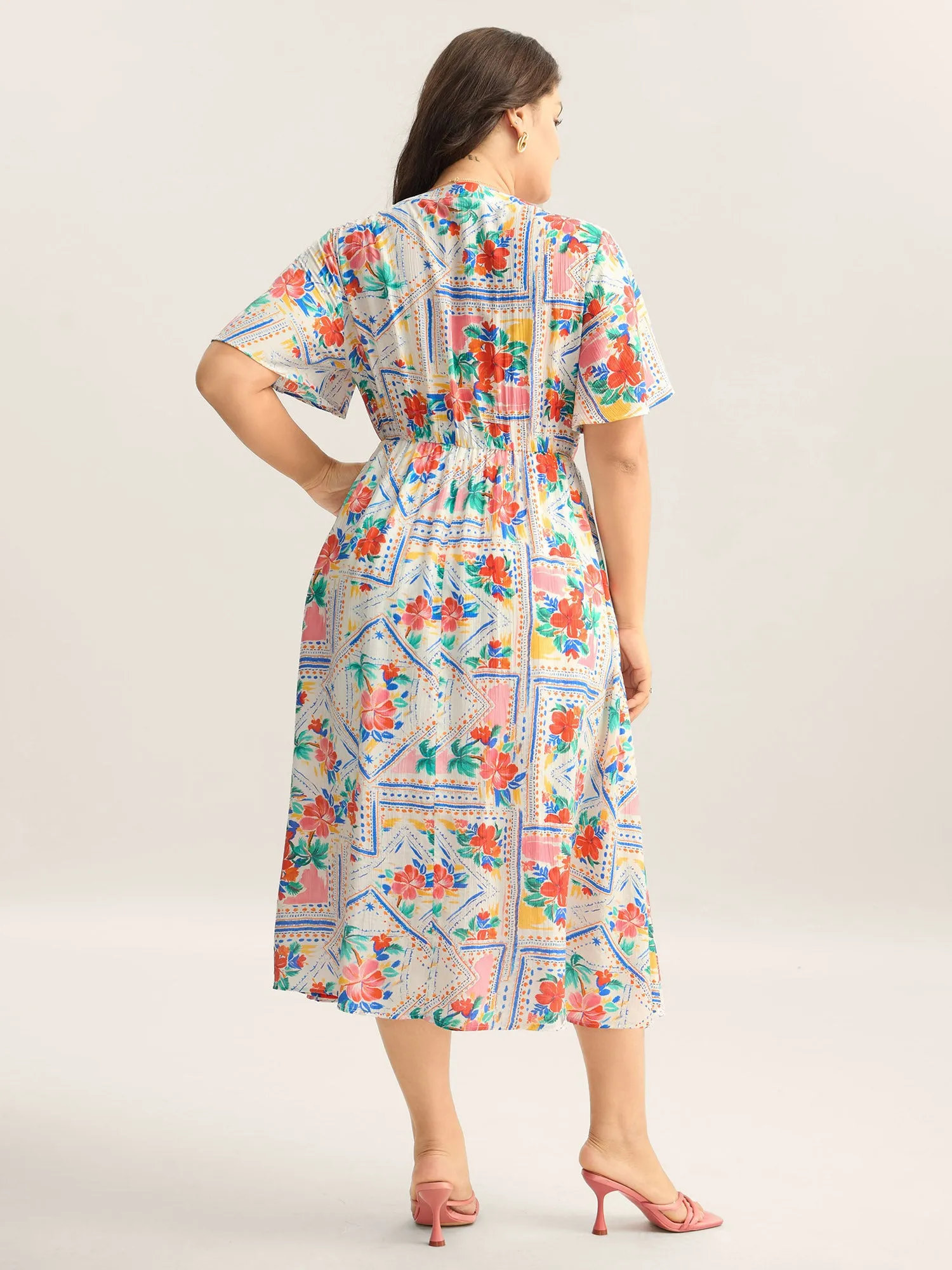Floral Collage Print Pockets Midi Dress sold by Bloomchic product image thumbnail 4