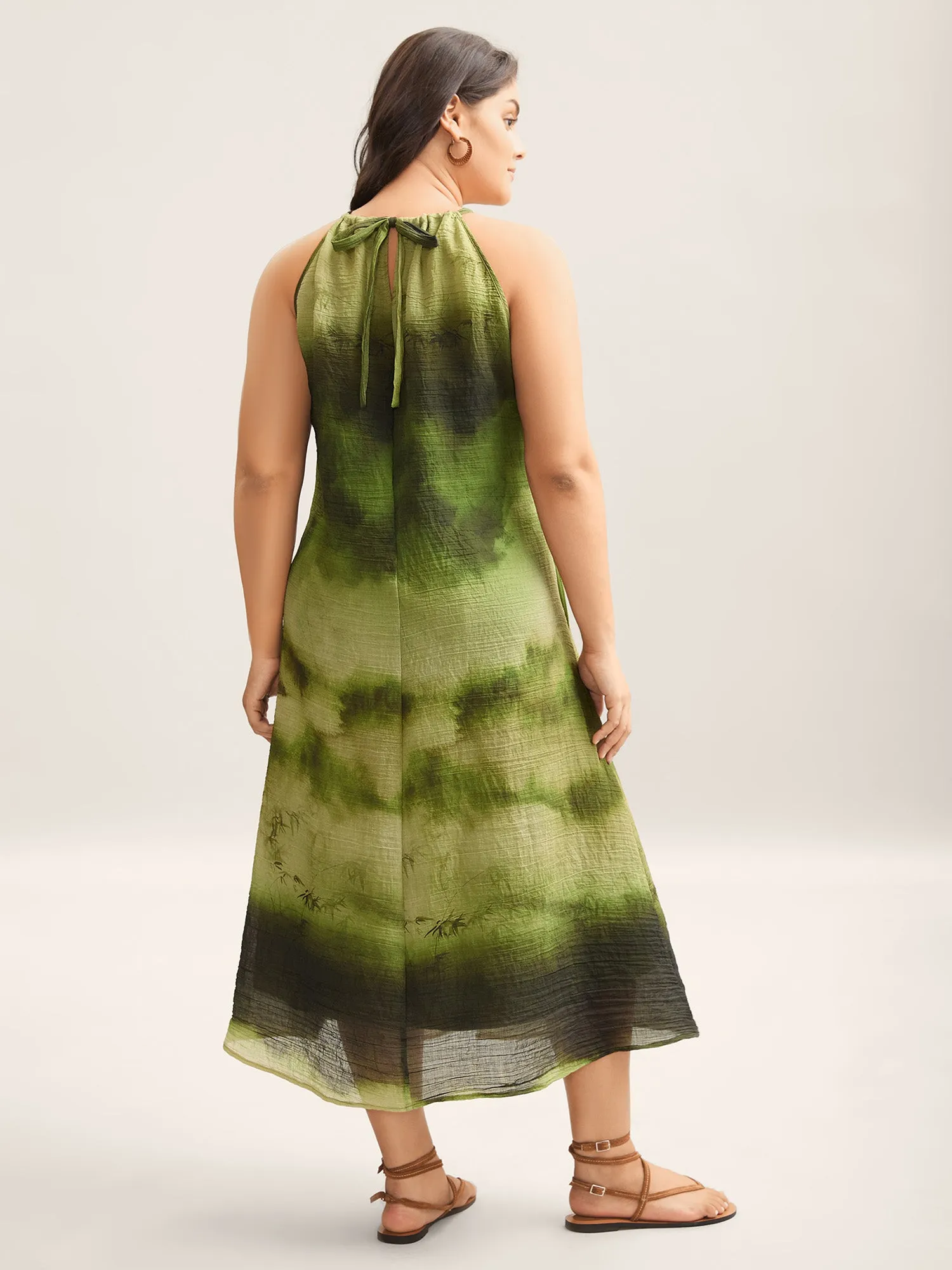 Tie-Dye Pattern Pockets Midi Dress sold by Bloomchic product image thumbnail 4
