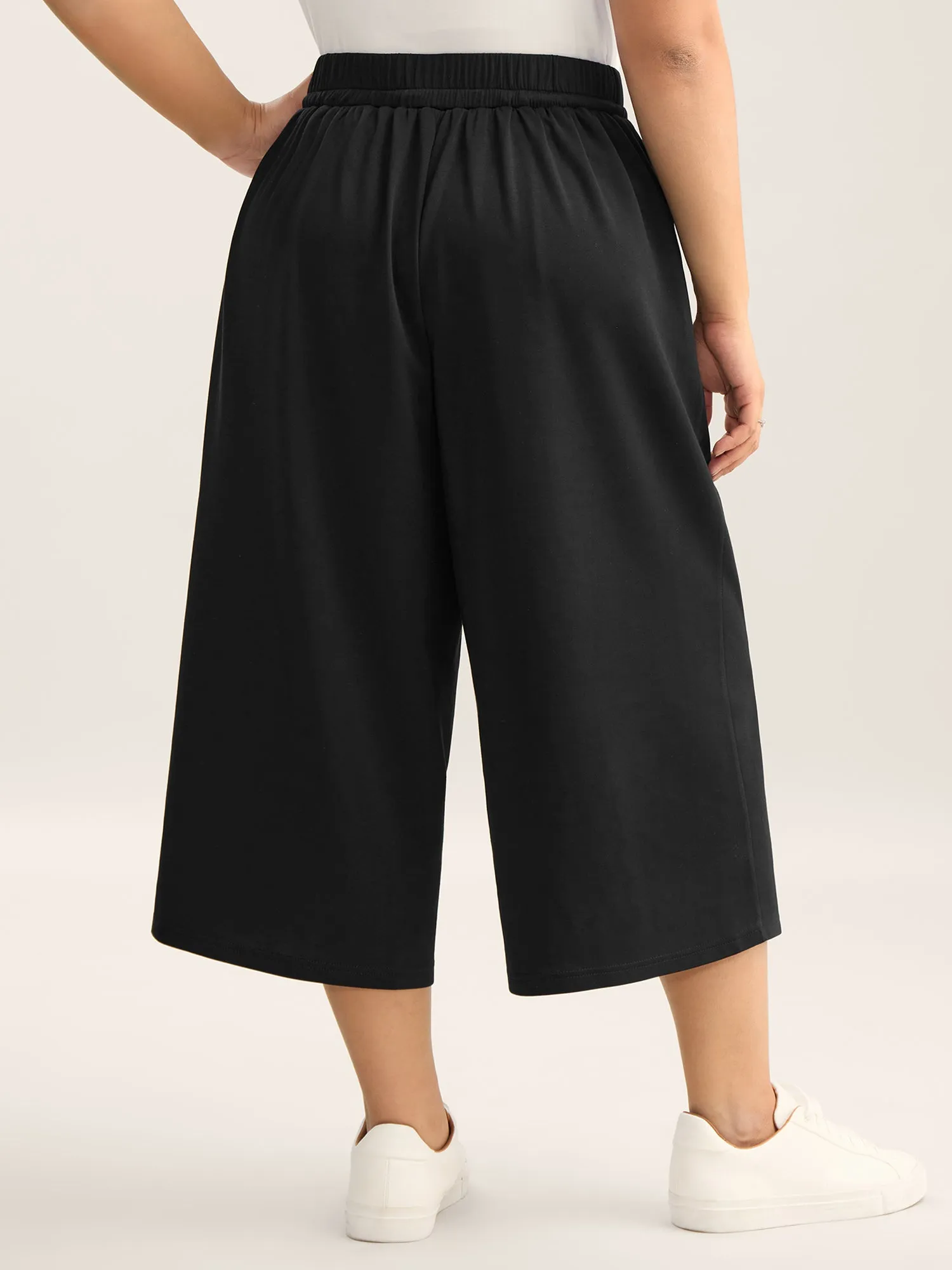 Stretchy Drawstring Wide-Leg Pants sold by Bloomchic product image thumbnail 4