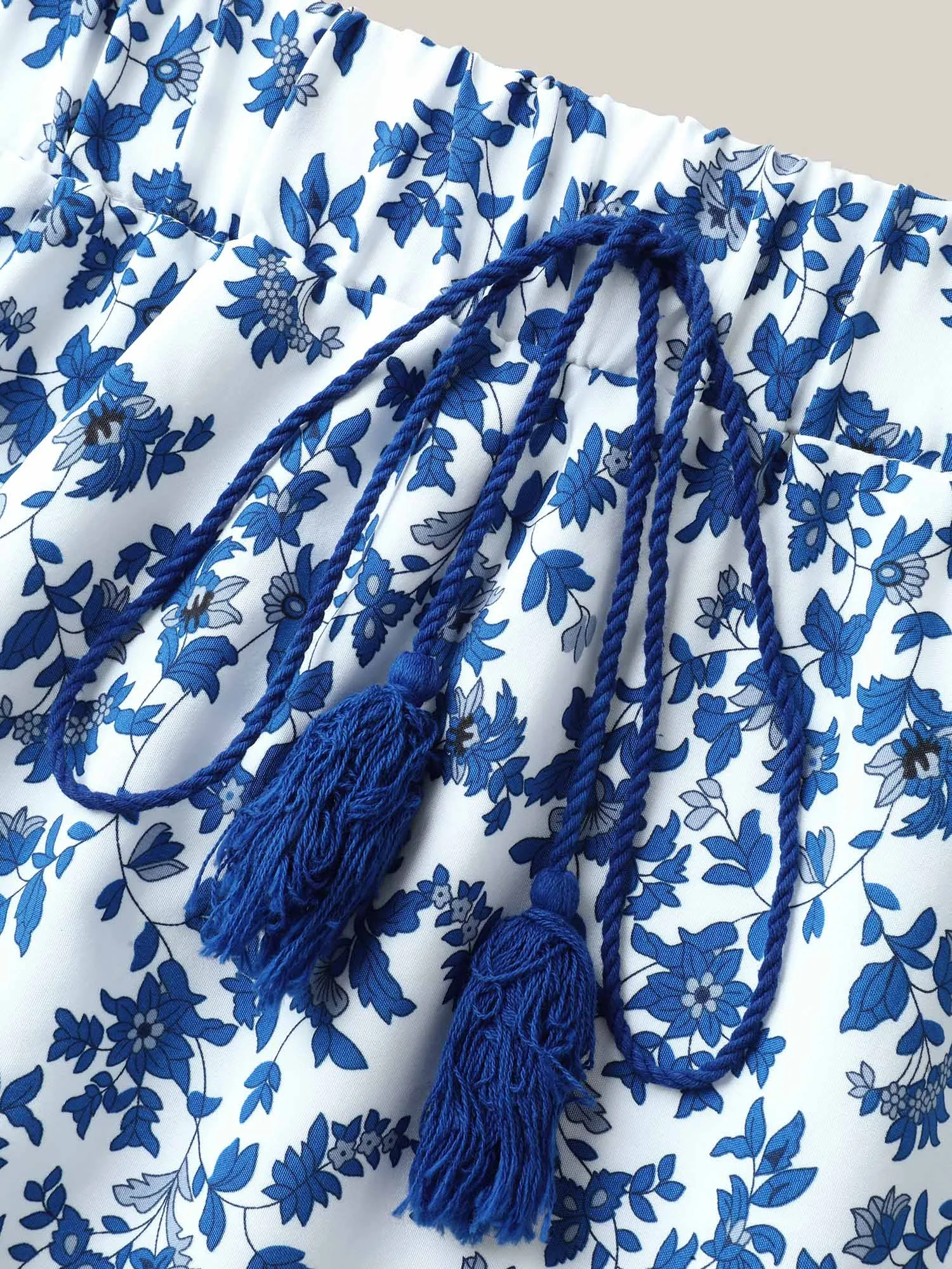 Floral Boho Print Waist-Tie Maxi Skirt sold by Bloomchic product image thumbnail 5