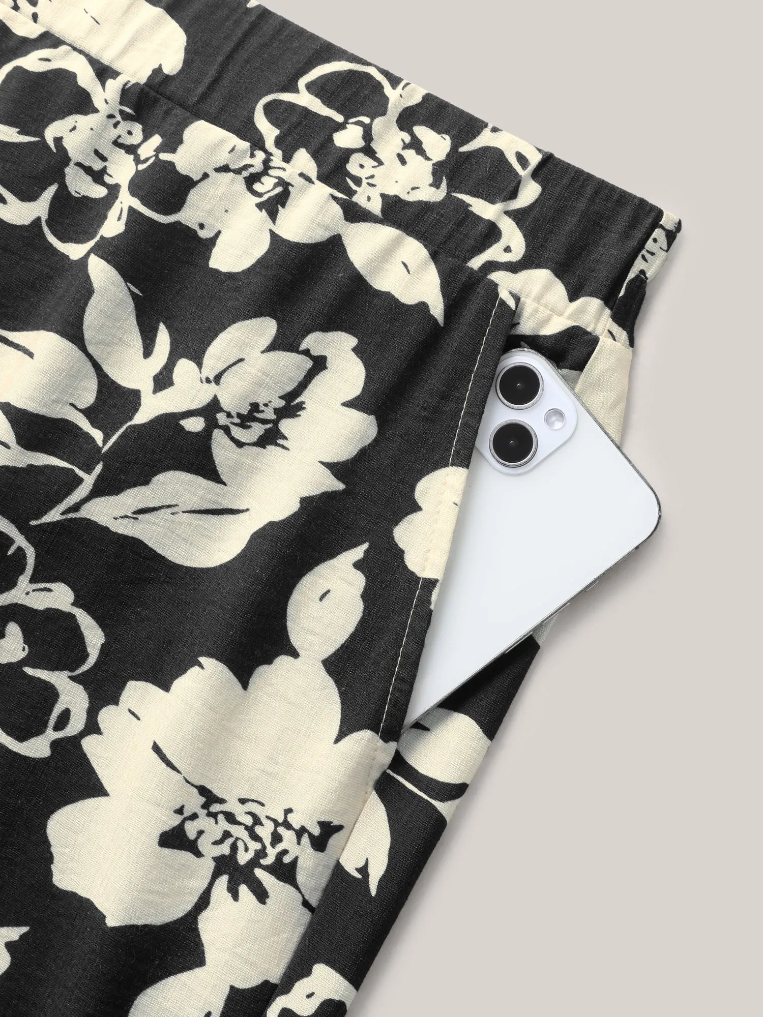 Floral Print Pull-On Wide-Leg Pants sold by Bloomchic product image thumbnail 5