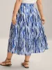 Nautical Stripes Belted Tiered Maxi Skirt sold by Bloomchic