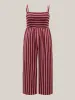 Shirred Stripes Adjustable Pockets Jumpsuit sold by Bloomchic