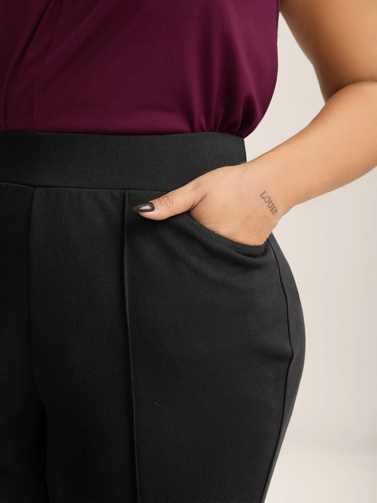 Seamed Bootcut Mid-Rise Pants sold by Bloomchic product image thumbnail 3