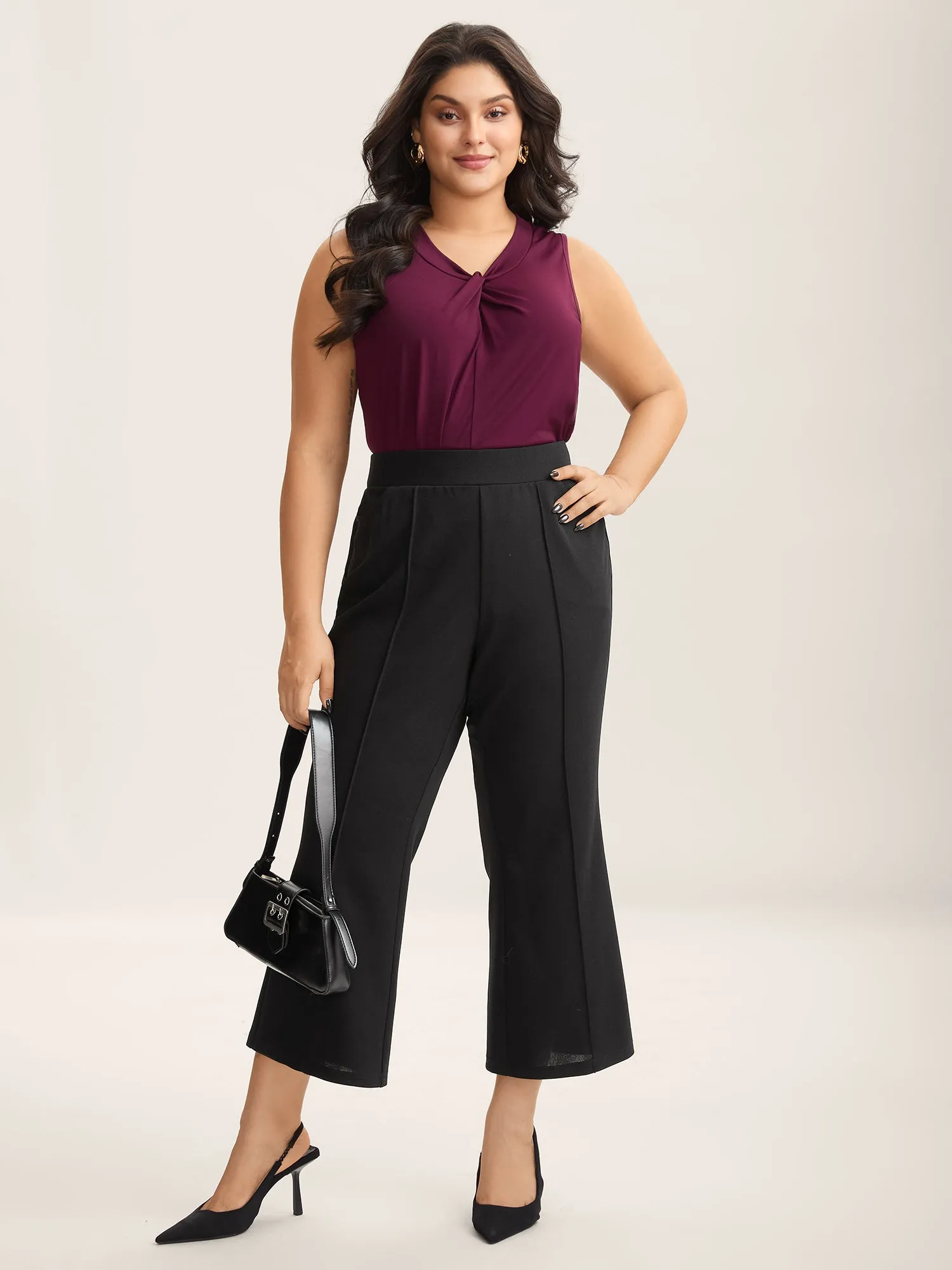 Seamed Bootcut Mid-Rise Pants sold by Bloomchic product image thumbnail 2