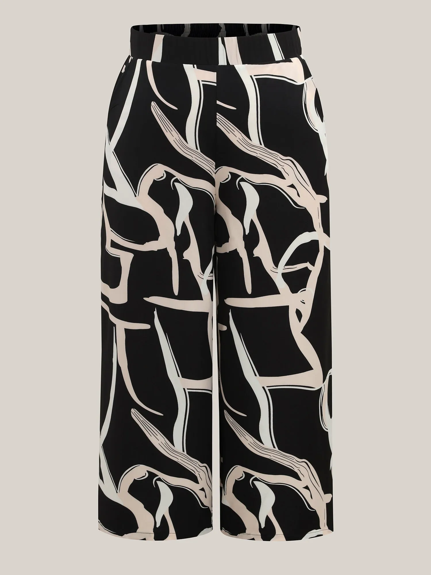 Abstract Pattern Wide-Leg Pockets Pants sold by Bloomchic product image thumbnail 5