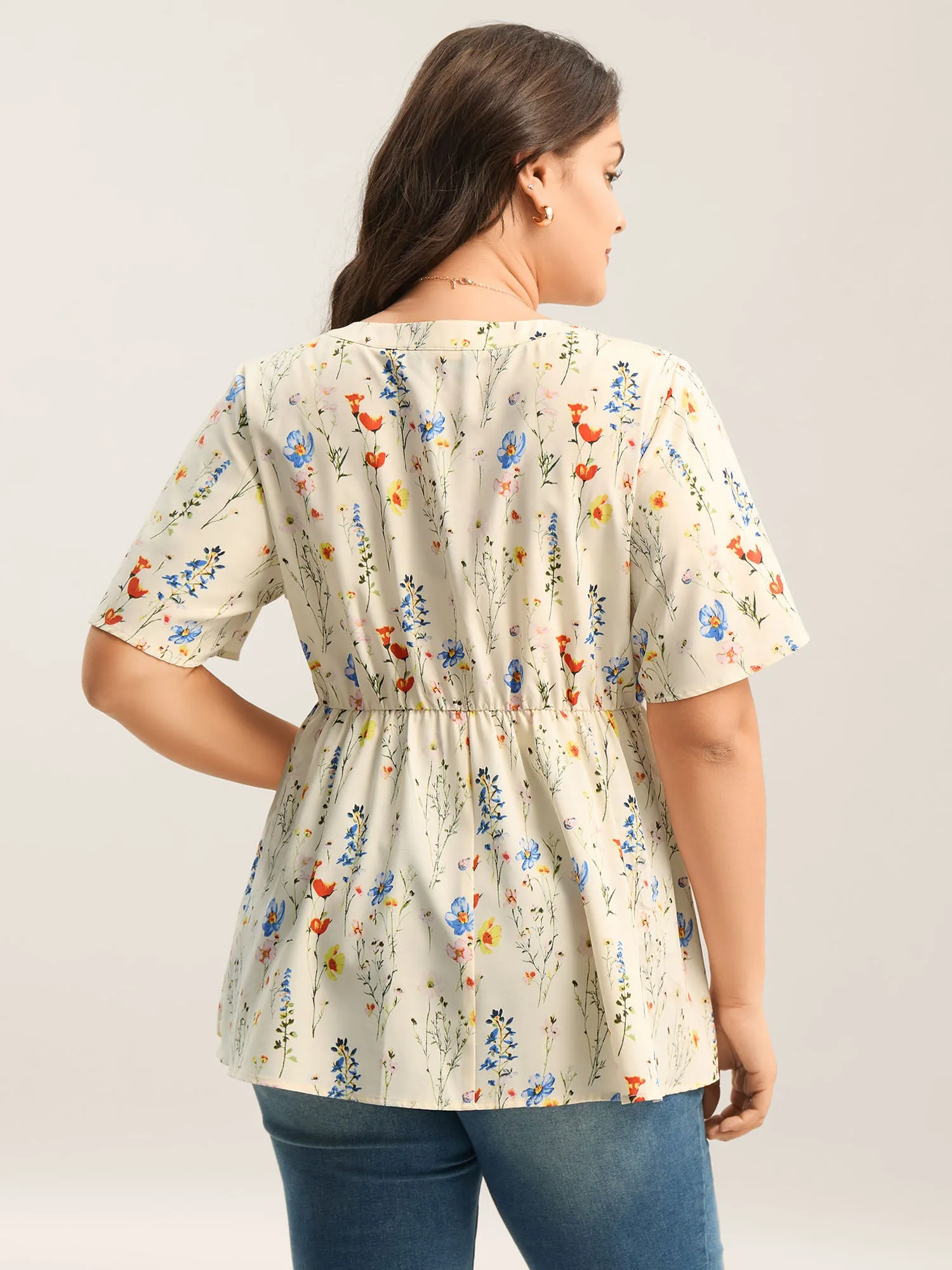 Branch Floral Print Notched Collar Blouse sold by Bloomchic product image thumbnail 4