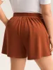 Drawstring Split Wide-Leg Shorts sold by Bloomchic