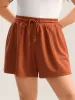 Drawstring Split Wide-Leg Shorts sold by Bloomchic