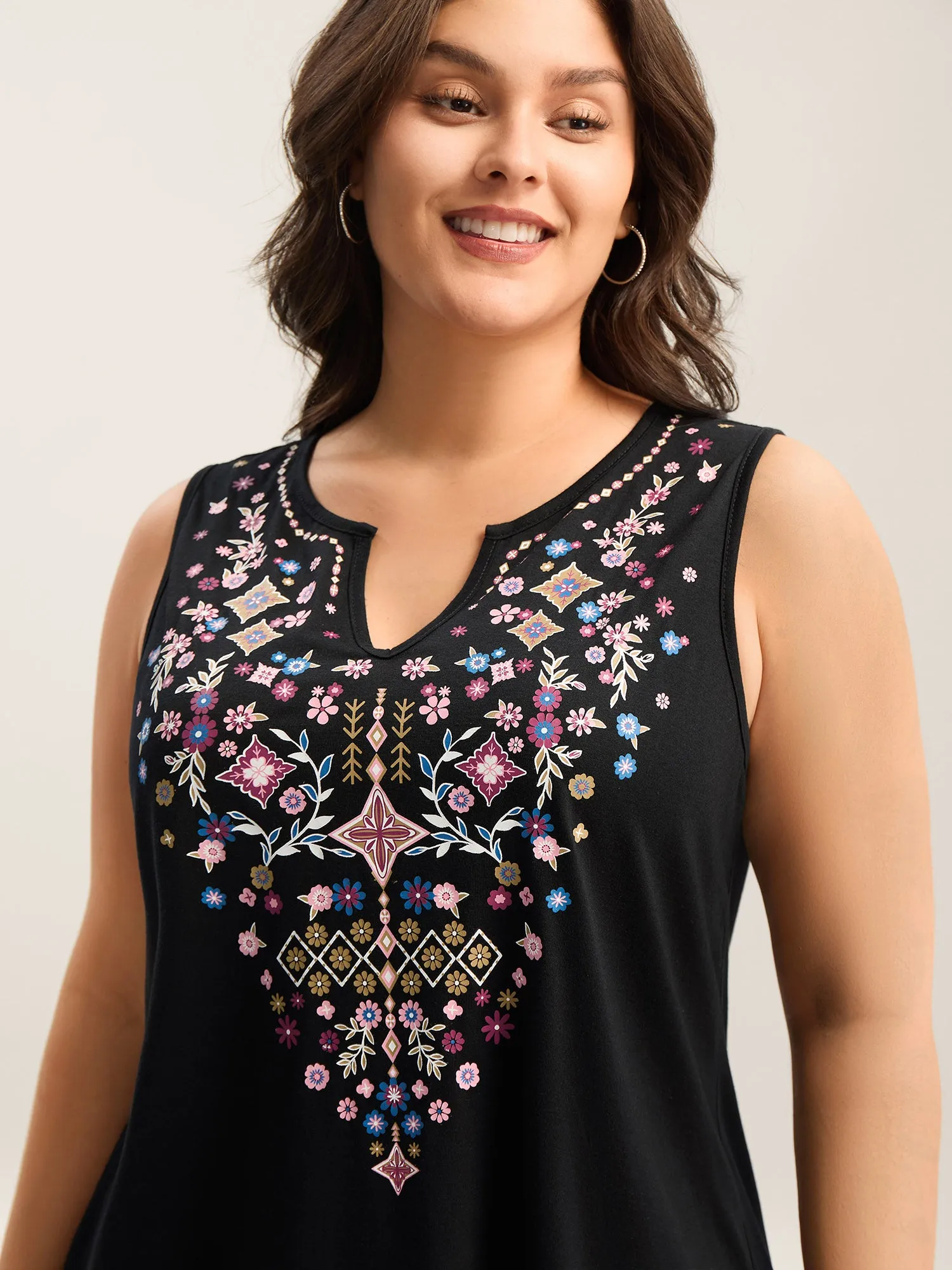 Stretchy Boho Print Tank Top sold by Bloomchic product image thumbnail 2