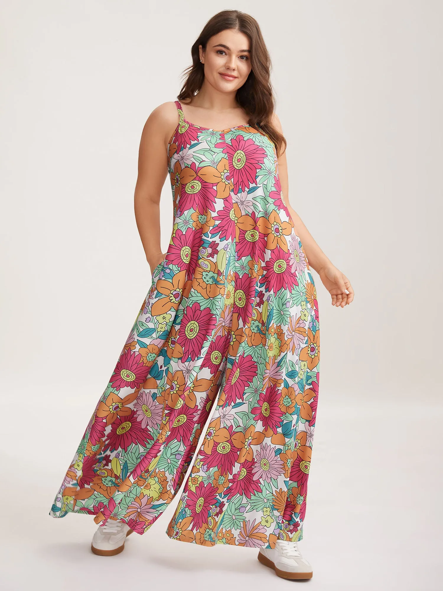 Vivid Groove Stretchy Adjustable Jumpsuit sold by Bloomchic product image thumbnail 3