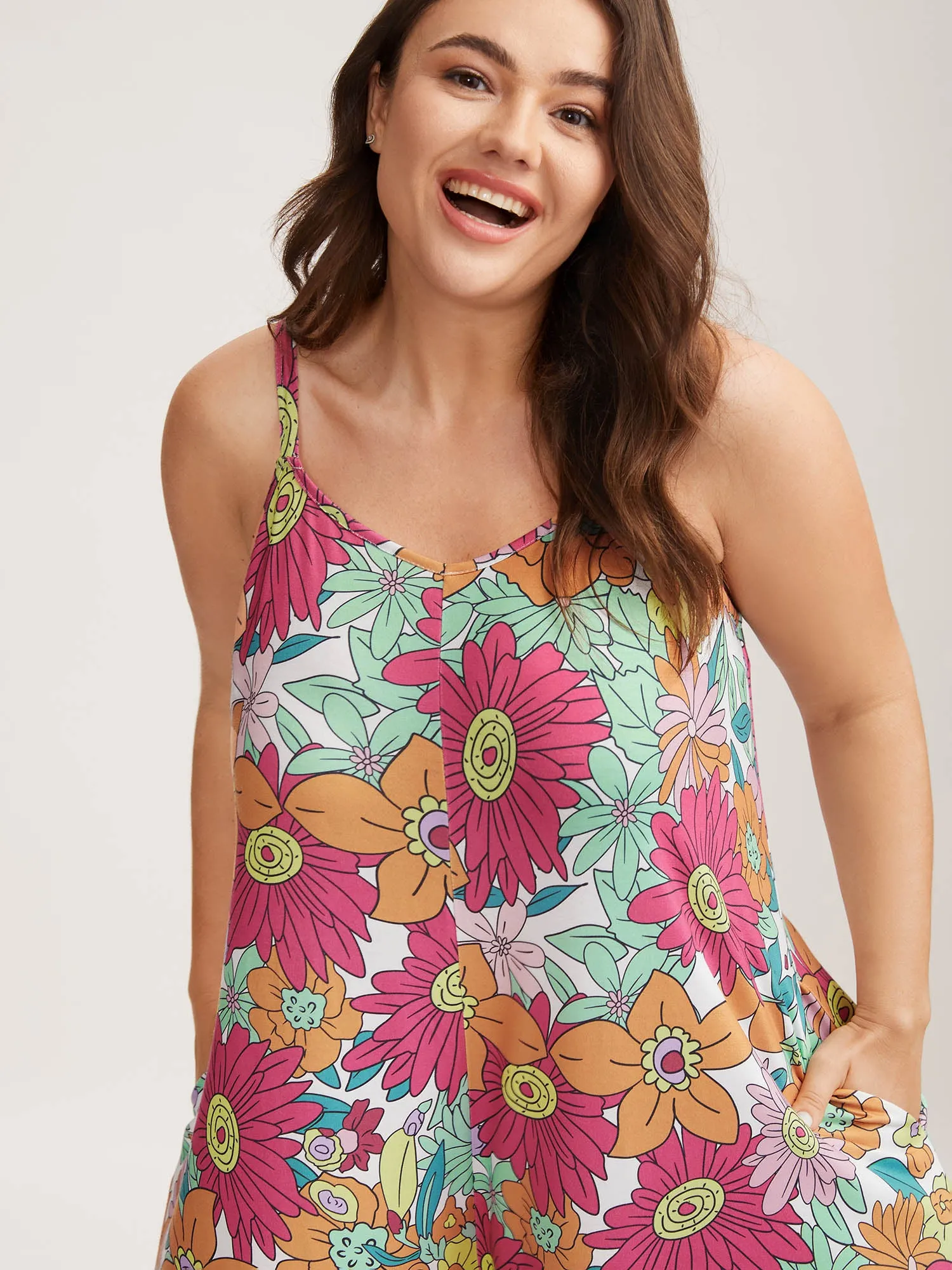 Vivid Groove Stretchy Adjustable Jumpsuit sold by Bloomchic product image thumbnail 2