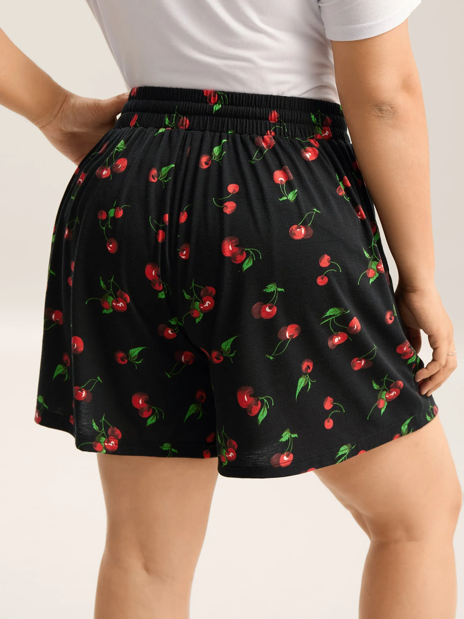 Cherry On Top Wide-Leg Lounge Shorts sold by Bloomchic product image thumbnail 4