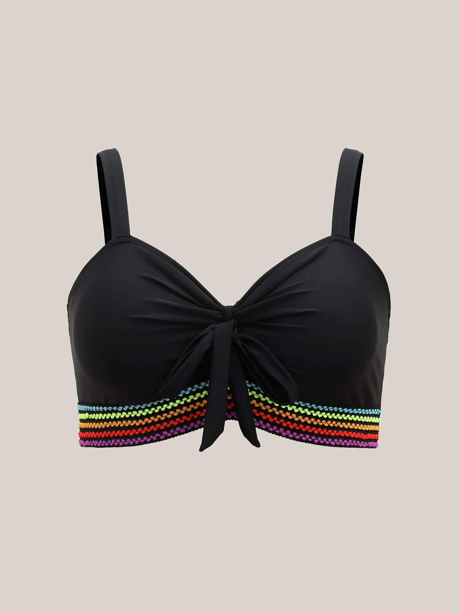 Colorful Webbed Knotted Front Swim Top sold by Bloomchic product image thumbnail 5