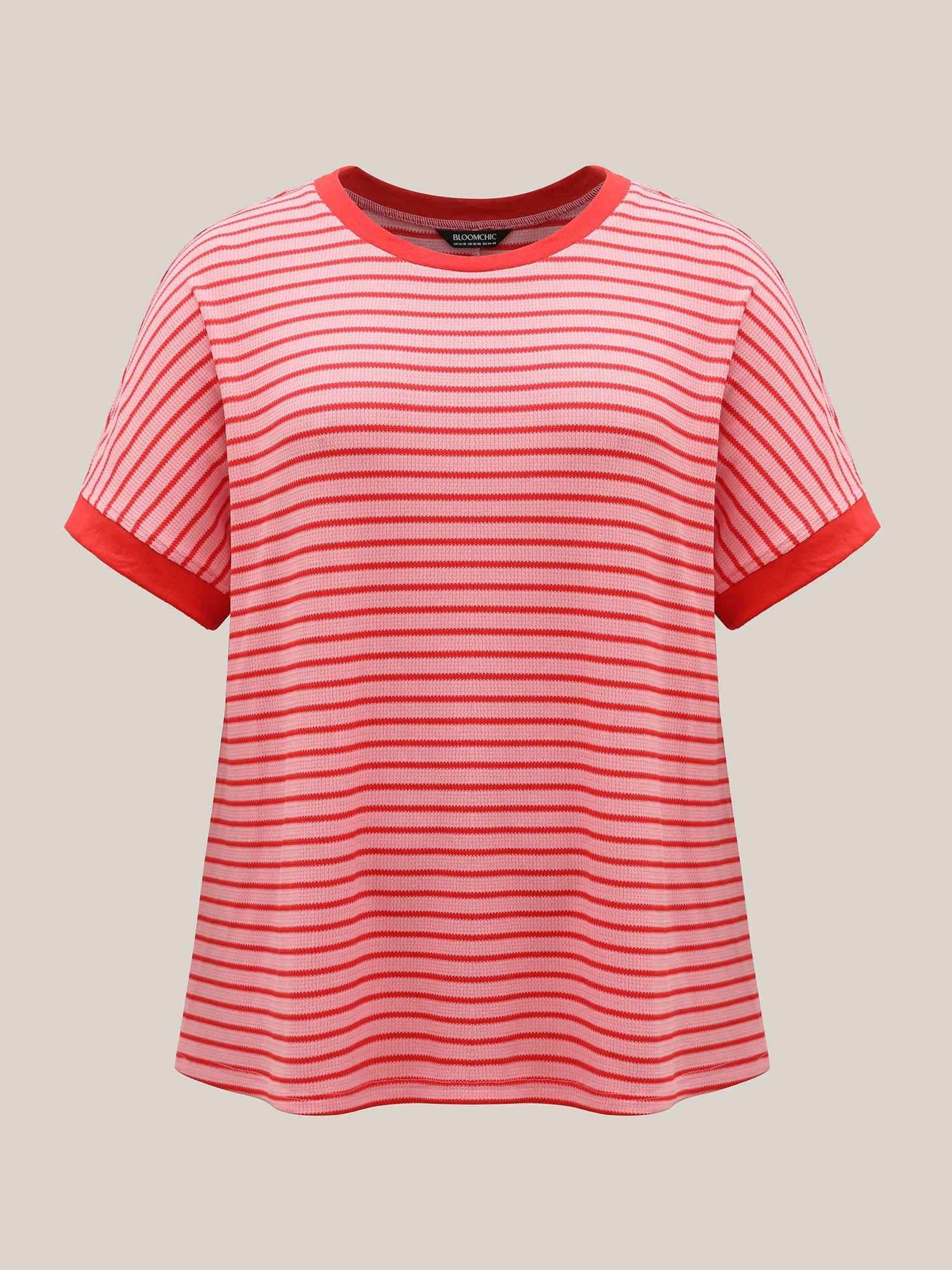 Romantic Stripes Contrast T-Shirt sold by Bloomchic product image thumbnail 5