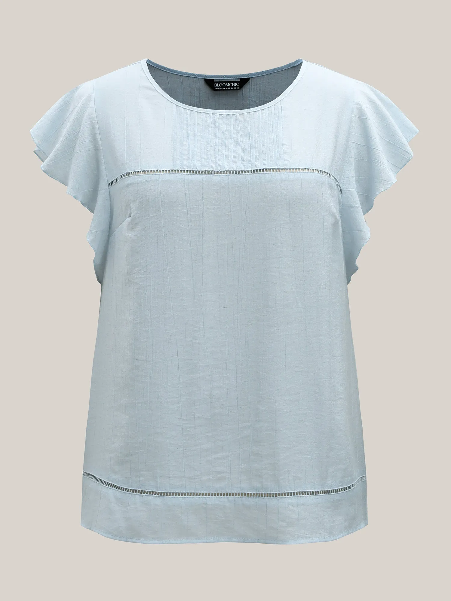Supersoft Cotton Linen Blend Ruffled Blouse sold by Bloomchic product image thumbnail 5