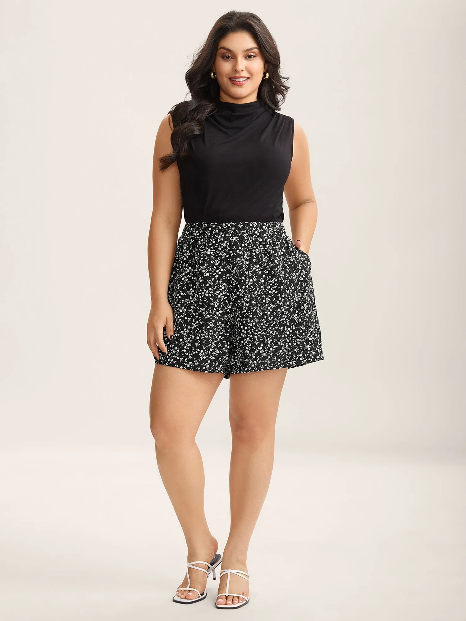 Floral Print Wide-Leg Shorts sold by Bloomchic product image thumbnail 2