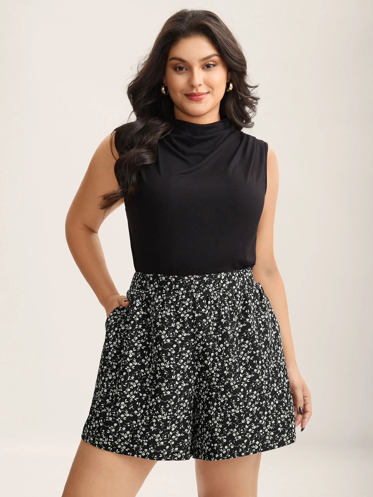 Floral Print Wide-Leg Shorts sold by Bloomchic