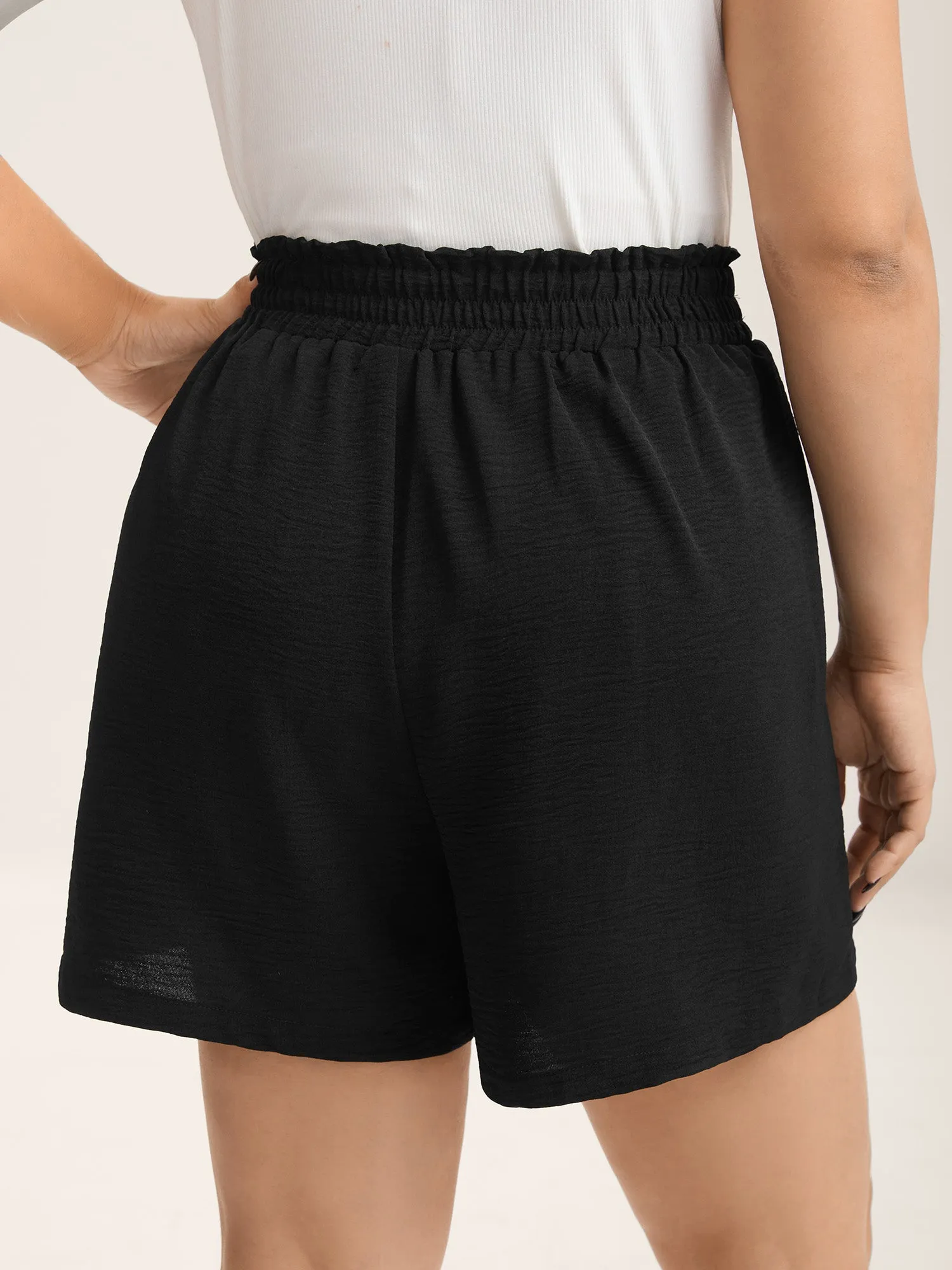 Belted Wide-Leg Solid Shorts sold by Bloomchic product image thumbnail 5