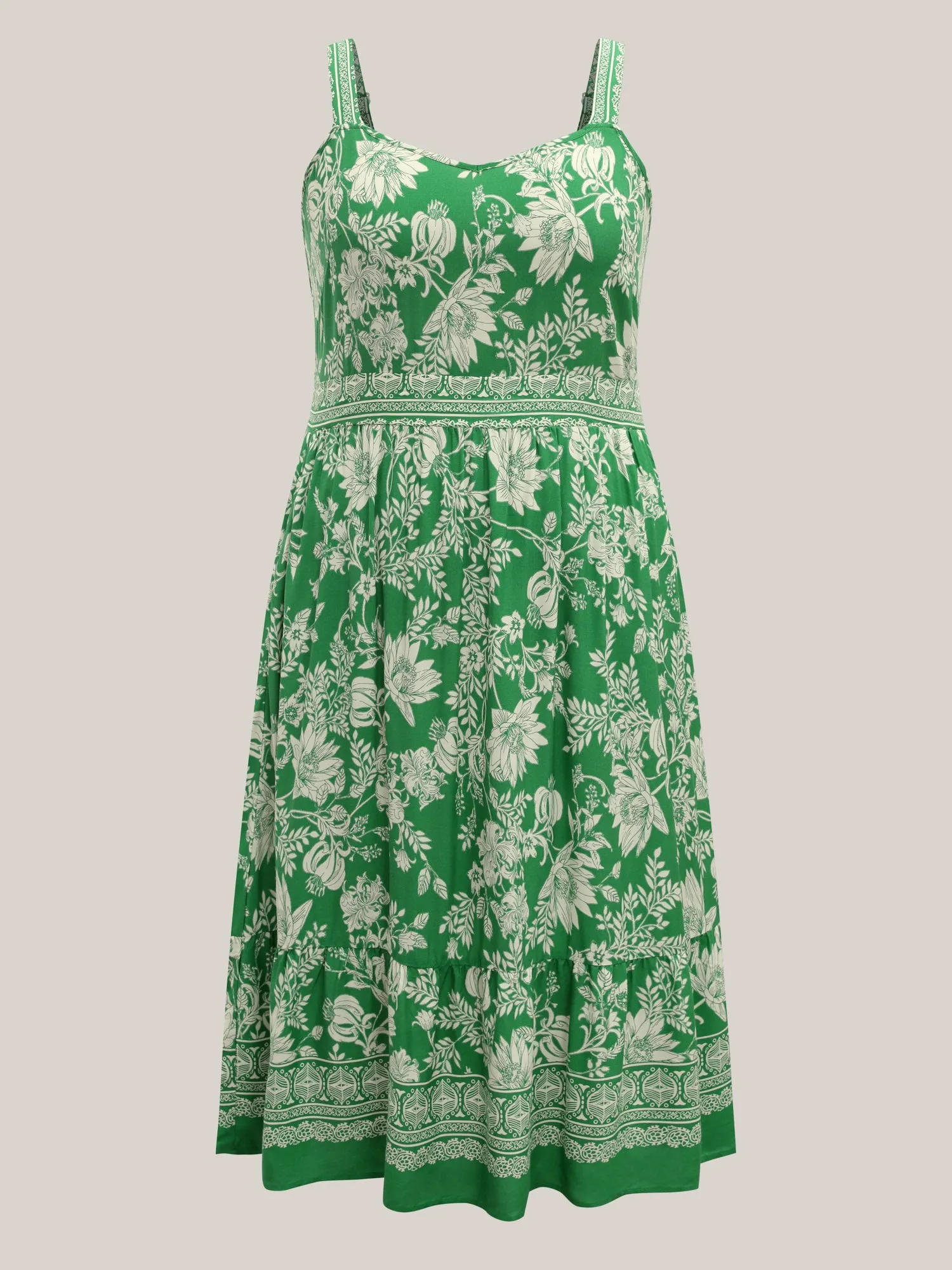 Breezy Floral Print Adjustable Straps Midi Dress sold by Bloomchic product image thumbnail 5