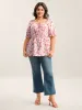 Floral Print Square Neck Tie Blouse sold by Bloomchic