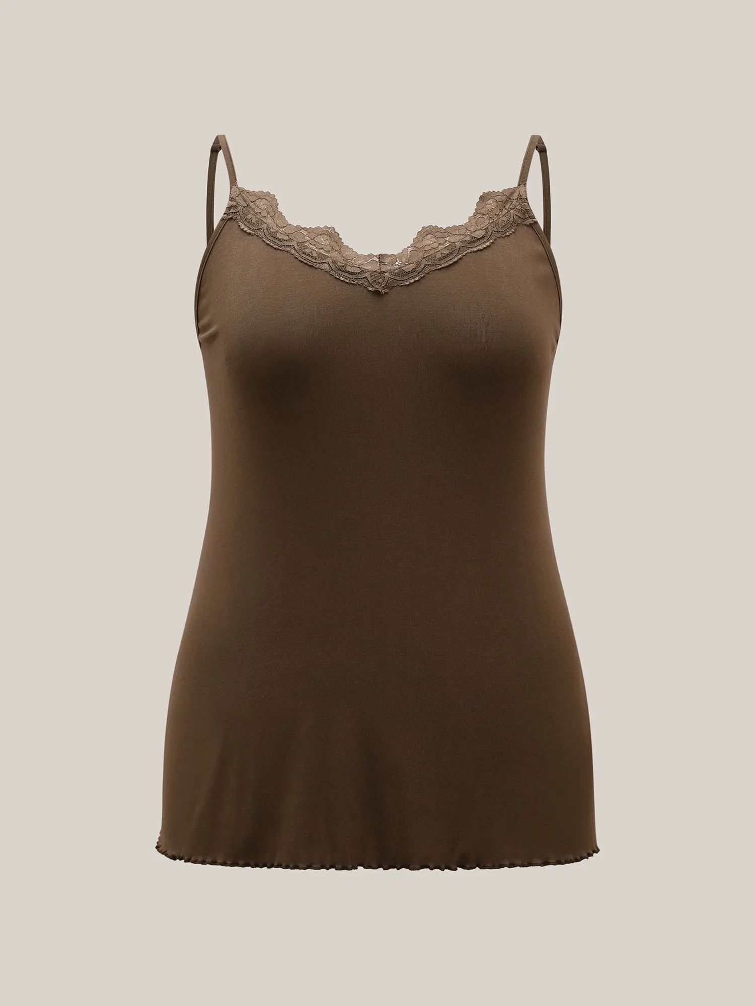 Modal Lace Detail Fitted Tank Top sold by Bloomchic product image thumbnail 5