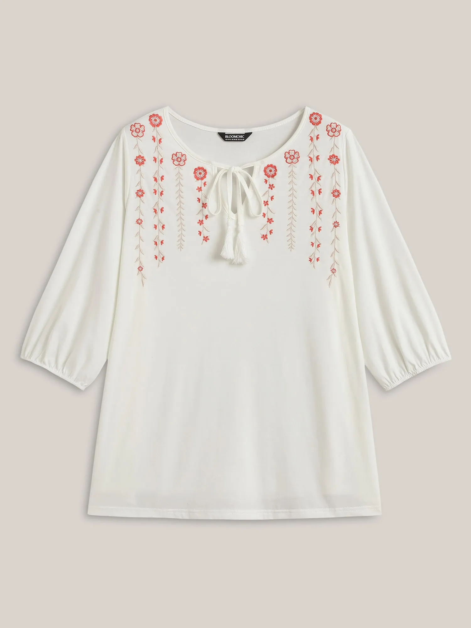 Embroidered Neck Ties Plain Top sold by Bloomchic product image thumbnail 5