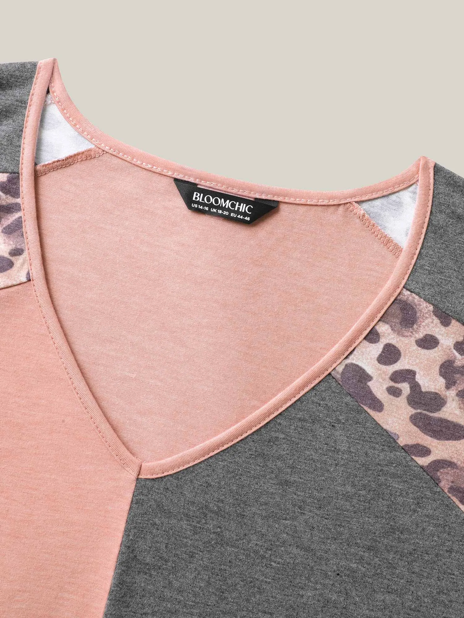 Leopard Print Color Contrast T-Shirt sold by Bloomchic product image thumbnail 5