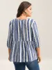 Nautical Stripes Rayon Tassels Blouse sold by Bloomchic